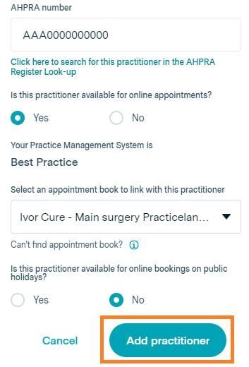 Adding, Editing and Deleting Practitioners - 6