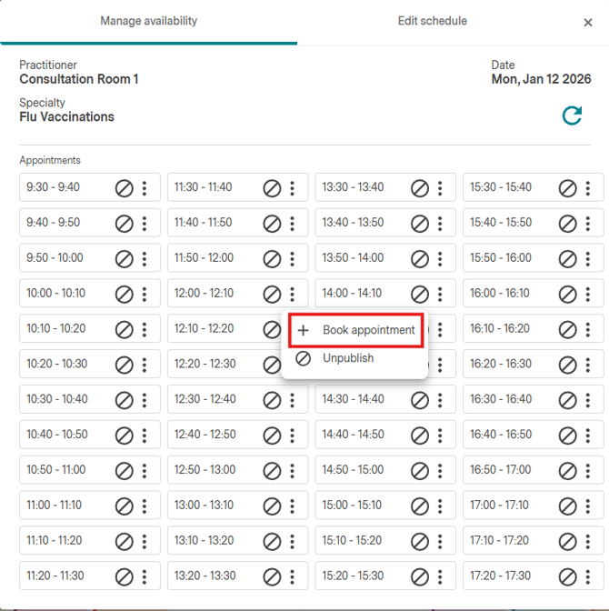 Managing Patient Bookings (Pharmacy) - 3